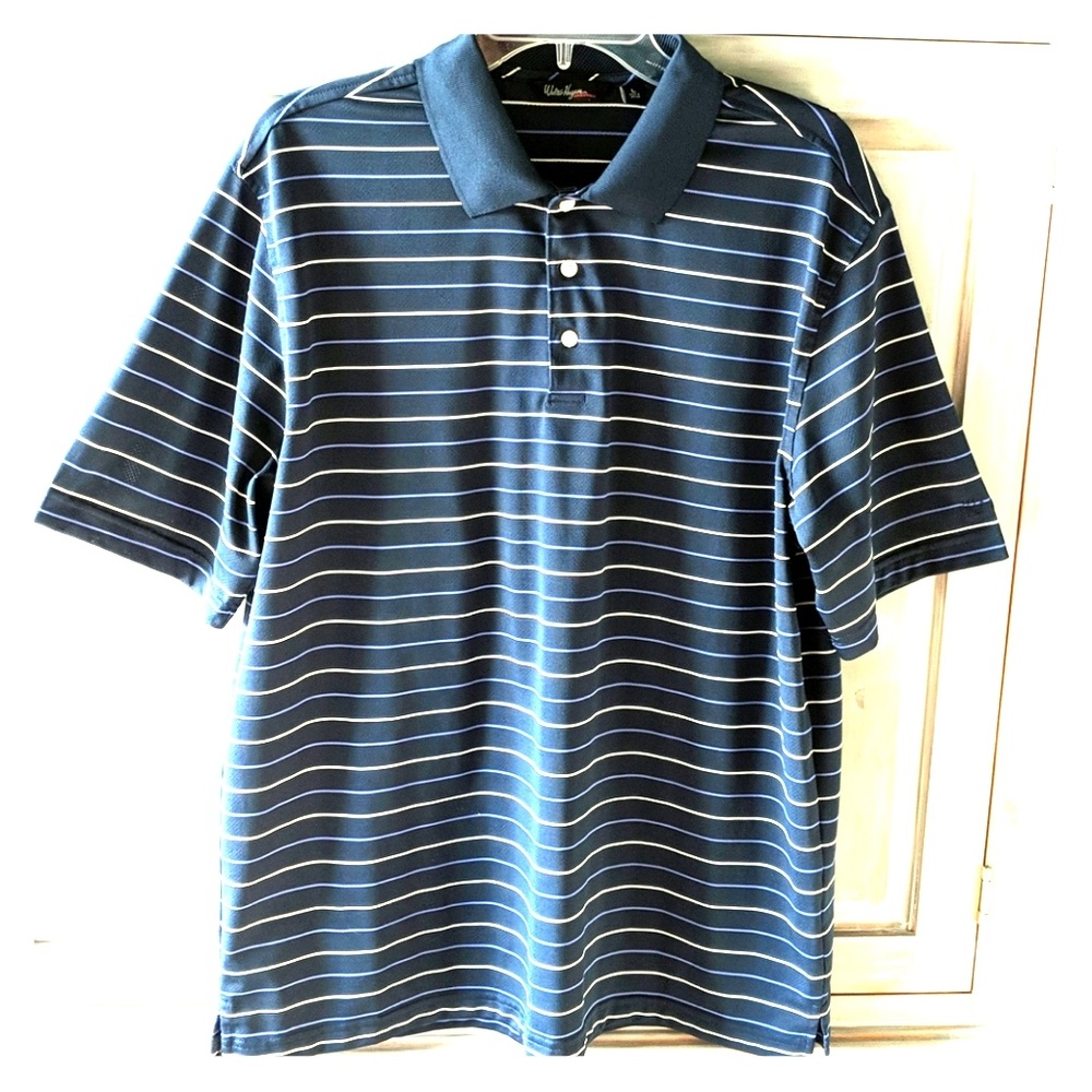 Donated 9/16! Men's striped golf shirt